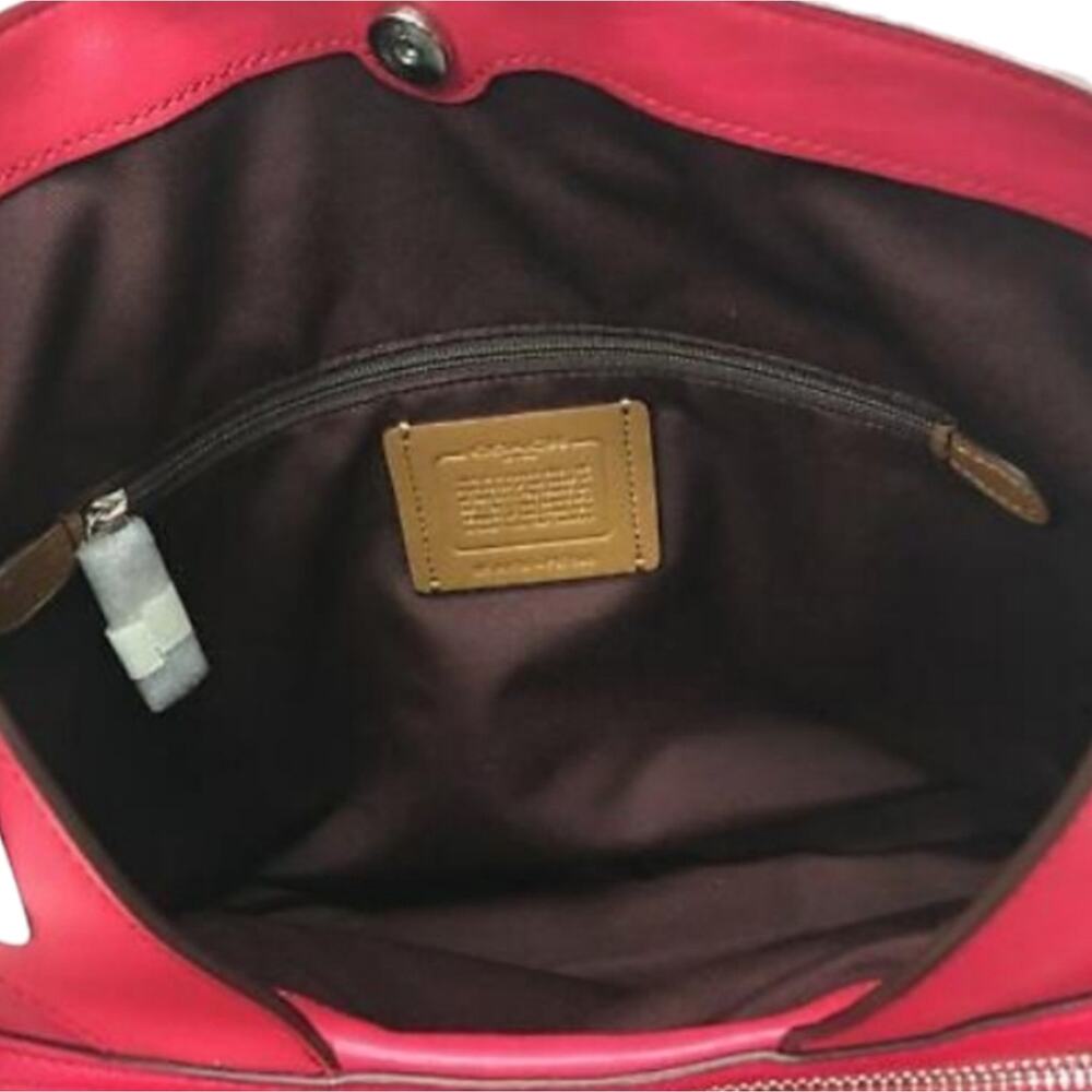 Coach F57540‎ Legacy Jacquard Lexy Shoulder Bag Milk Bright Pink - Picture 15 of 16